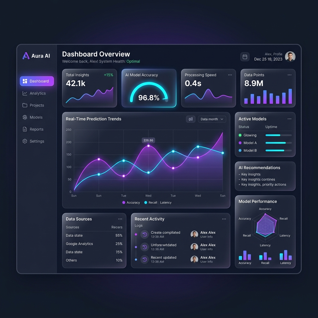 NovaAI Dashboard Mockup